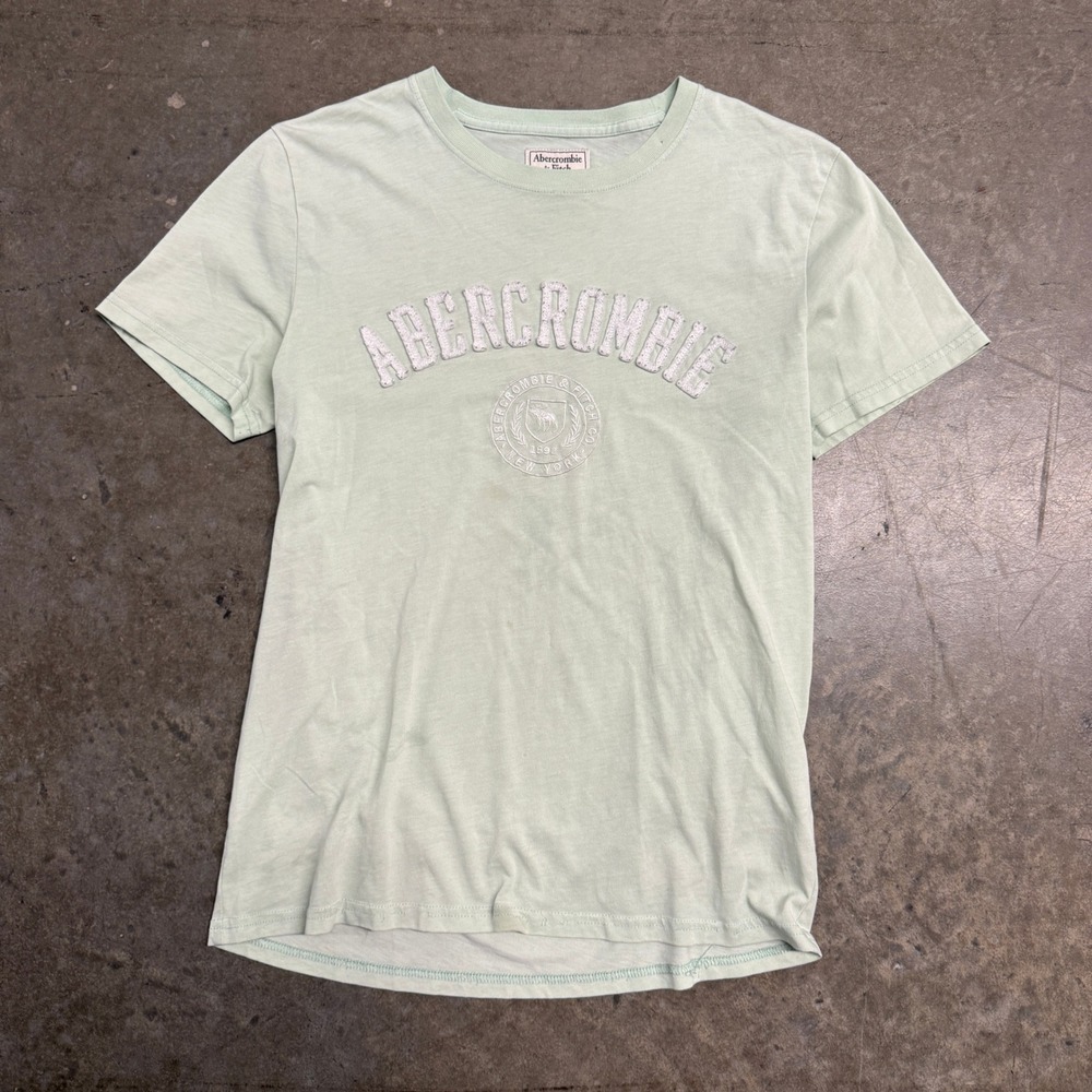 Abercrombie & Fitch Mens XS Mint Green Crewneck T-Shirt Short Sleeve